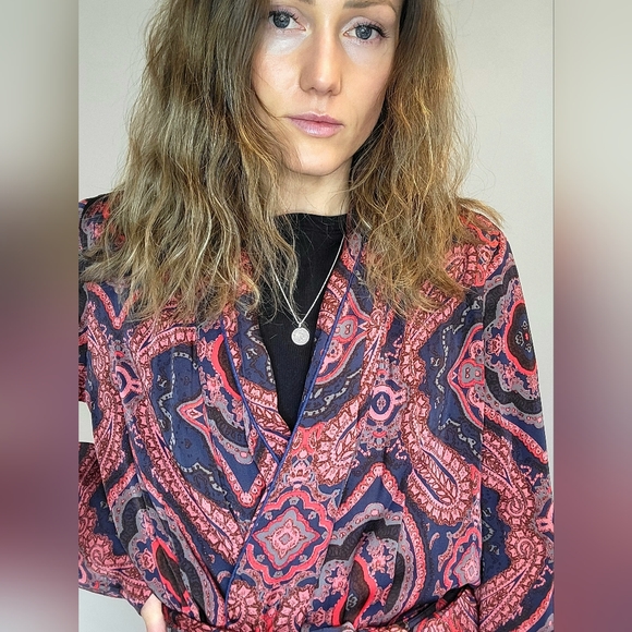 Flawless ✨️Free People Paisley duster size Small - Picture 6 of 7